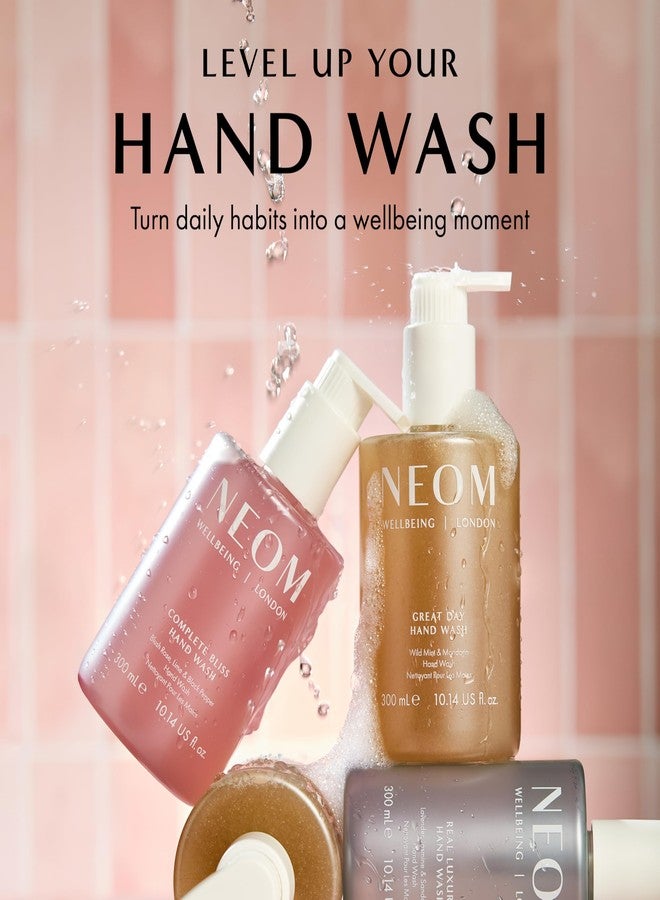 Neom Great Day Exfoliating Hand Wash, 300ml IWild mint and mandarin I Blended with orange peel to exfoliate I 100% Recyclable Bottle I Refillable - Image 2